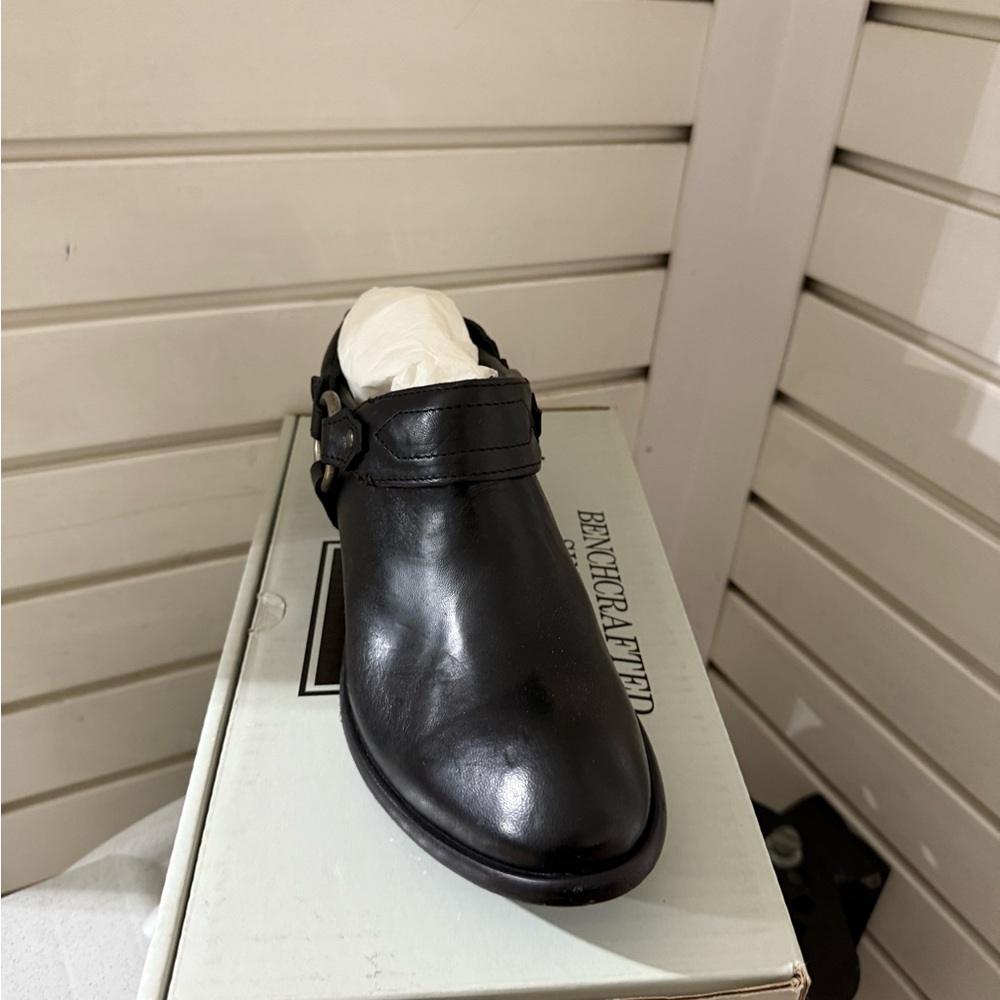 Frye Black Leather Ankle Booties